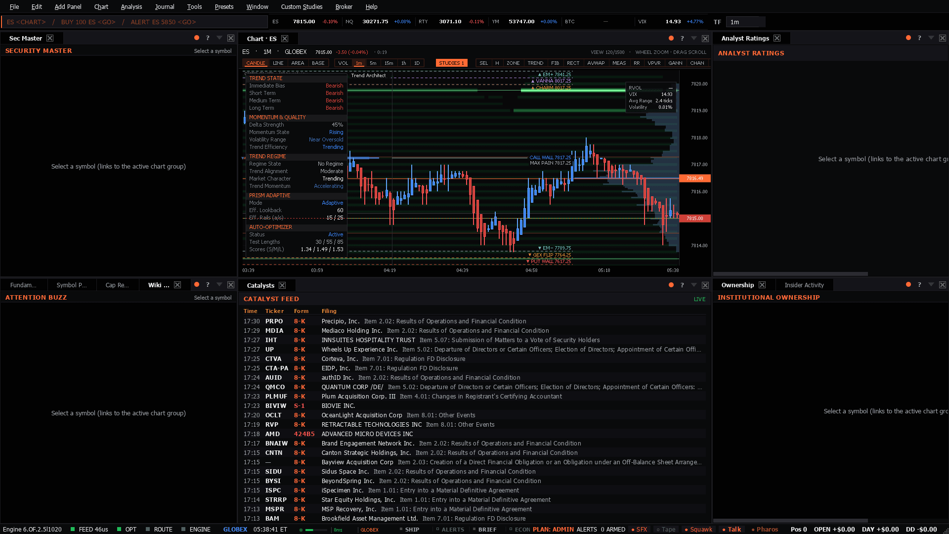 The Equity Research workspace as the terminal lays it out